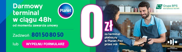 Baner - Darmowy terminal w ciagu 48h